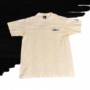VTG No Fear M T-Shirt White Quote Dyed 90s Motivational Back USA Made Skate Tee